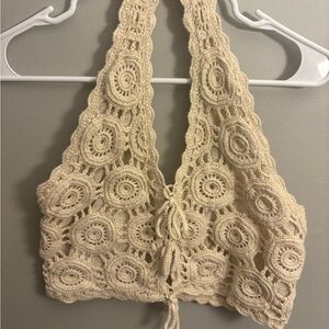 Moda International Crochet Halter Top